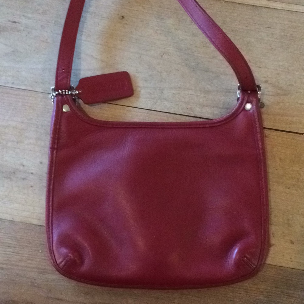 Coach crossbody red leather